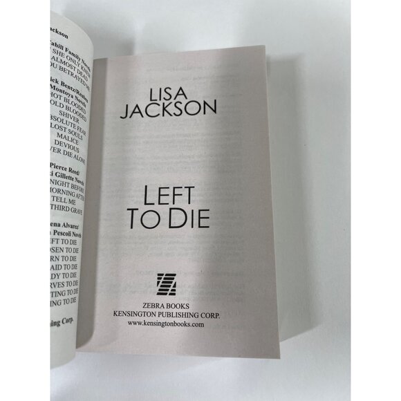 Left to Die Lisa Jackson Book Fiction Novel Romance Thrillers Detective Mystery - Picture 3 of 4